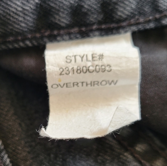 J Brand Wynne Jeans Black Overthrow High Rise Button Fly Cropped Cutout Hems 26 - Picture 14 of 14